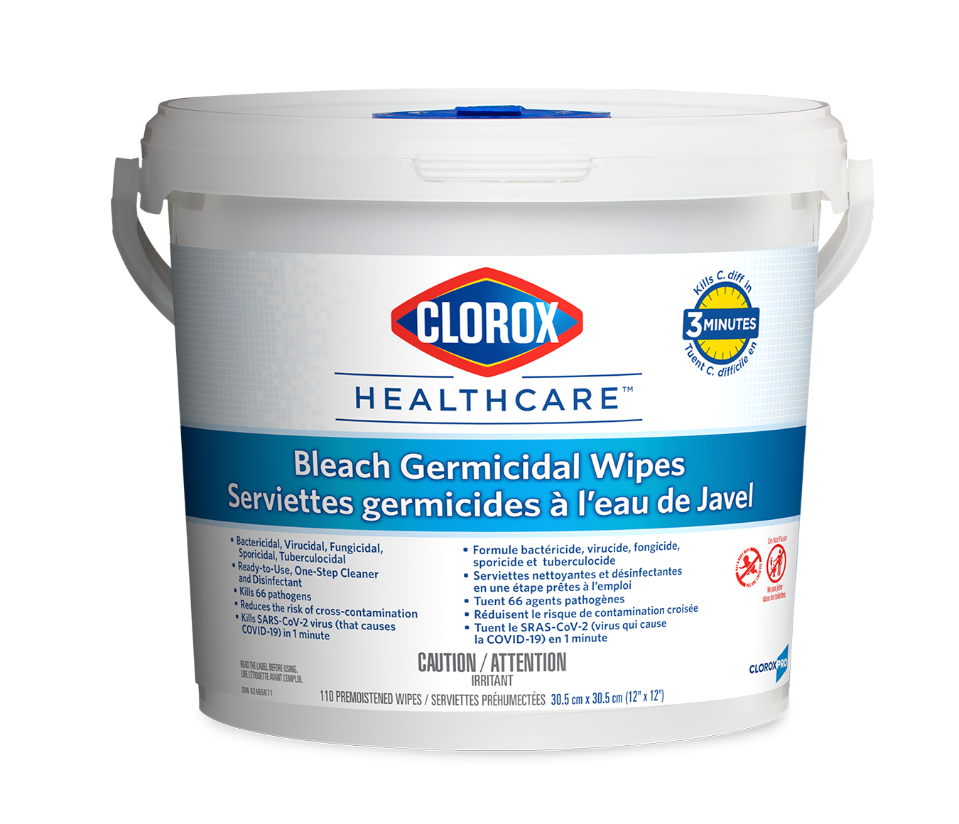 Clorox Healthcare Professional Disinfecting Bleach Wipes — Three Star